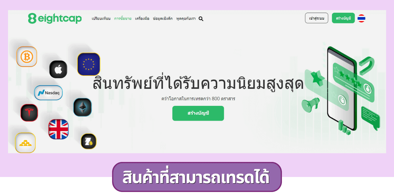 สินค้าที่สามารถเทรดได้